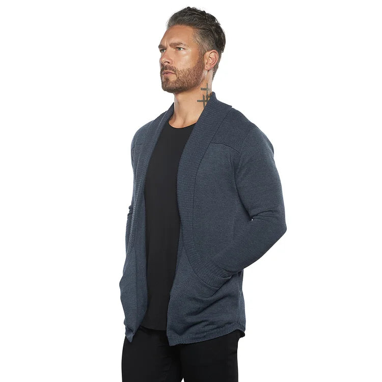 Cardigan Slim Fit Pour Homme - Mode Libre™