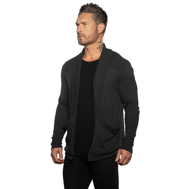 Cardigan Slim Fit Pour Homme - Mode Libre™