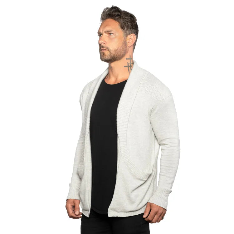 Cardigan Slim Fit Pour Homme - Mode Libre™