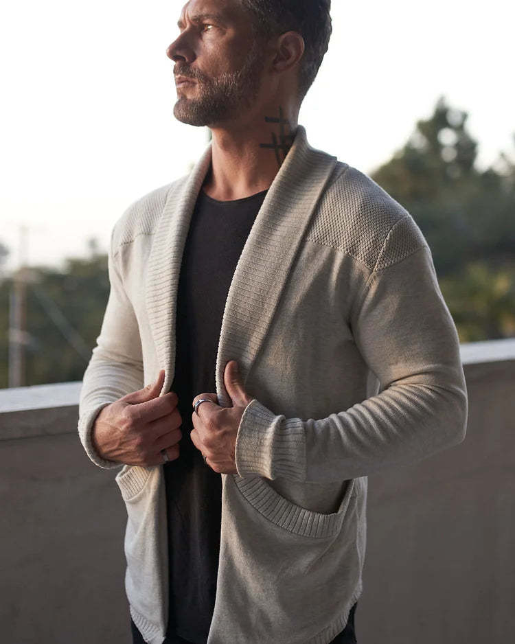 Cardigan Slim Fit Pour Homme - Mode Libre™